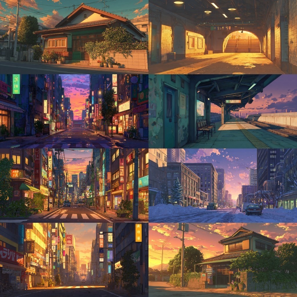 【背景素材】夕方の風景420枚(ノスタルジック,街なか,室内,夕景色)