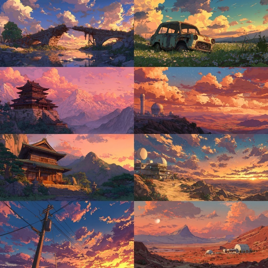 【背景素材】夕方の風景420枚(ノスタルジック,街なか,室内,夕景色)