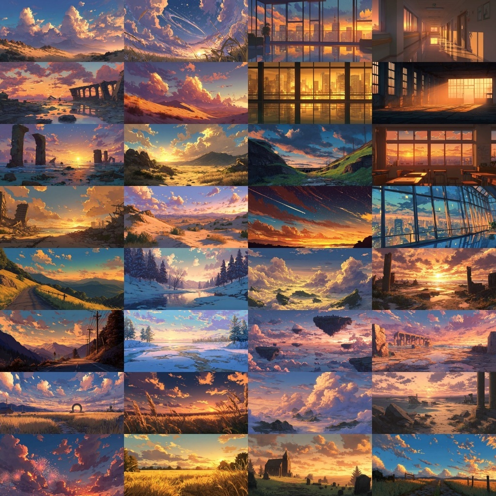 【背景素材】夕方の風景420枚(ノスタルジック,街なか,室内,夕景色)