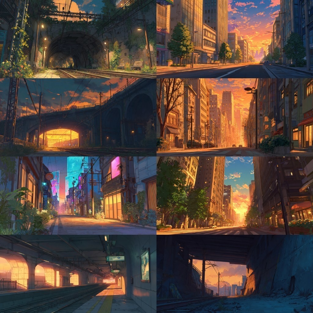 【背景素材】夕方の風景420枚(ノスタルジック,街なか,室内,夕景色)