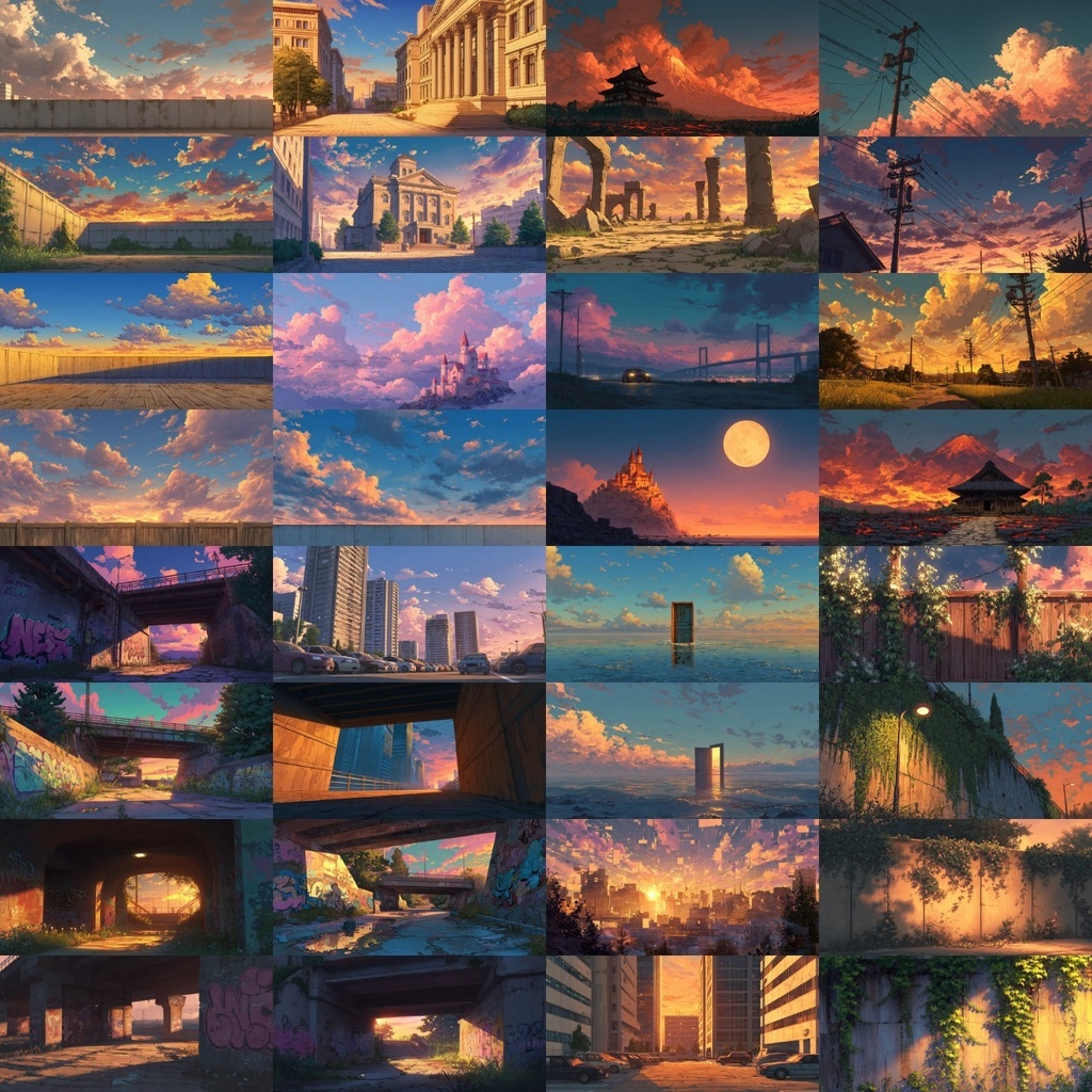 【背景素材】夕方の風景420枚(ノスタルジック,街なか,室内,夕景色)