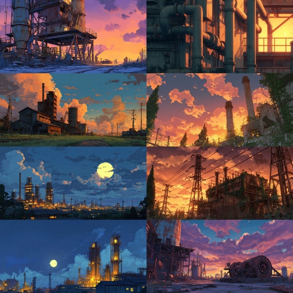 【背景素材】夕方の風景420枚(ノスタルジック,街なか,室内,夕景色)