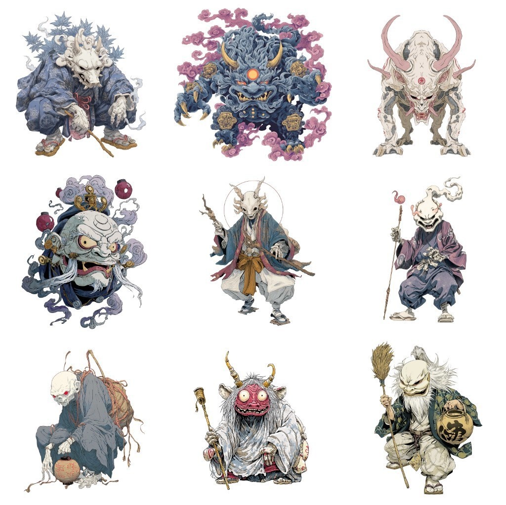 【透過素材】妖怪100枚