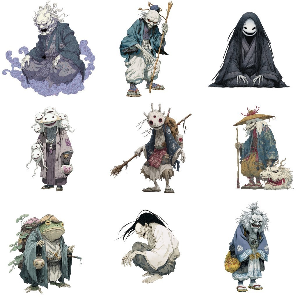 【透過素材】妖怪100枚
