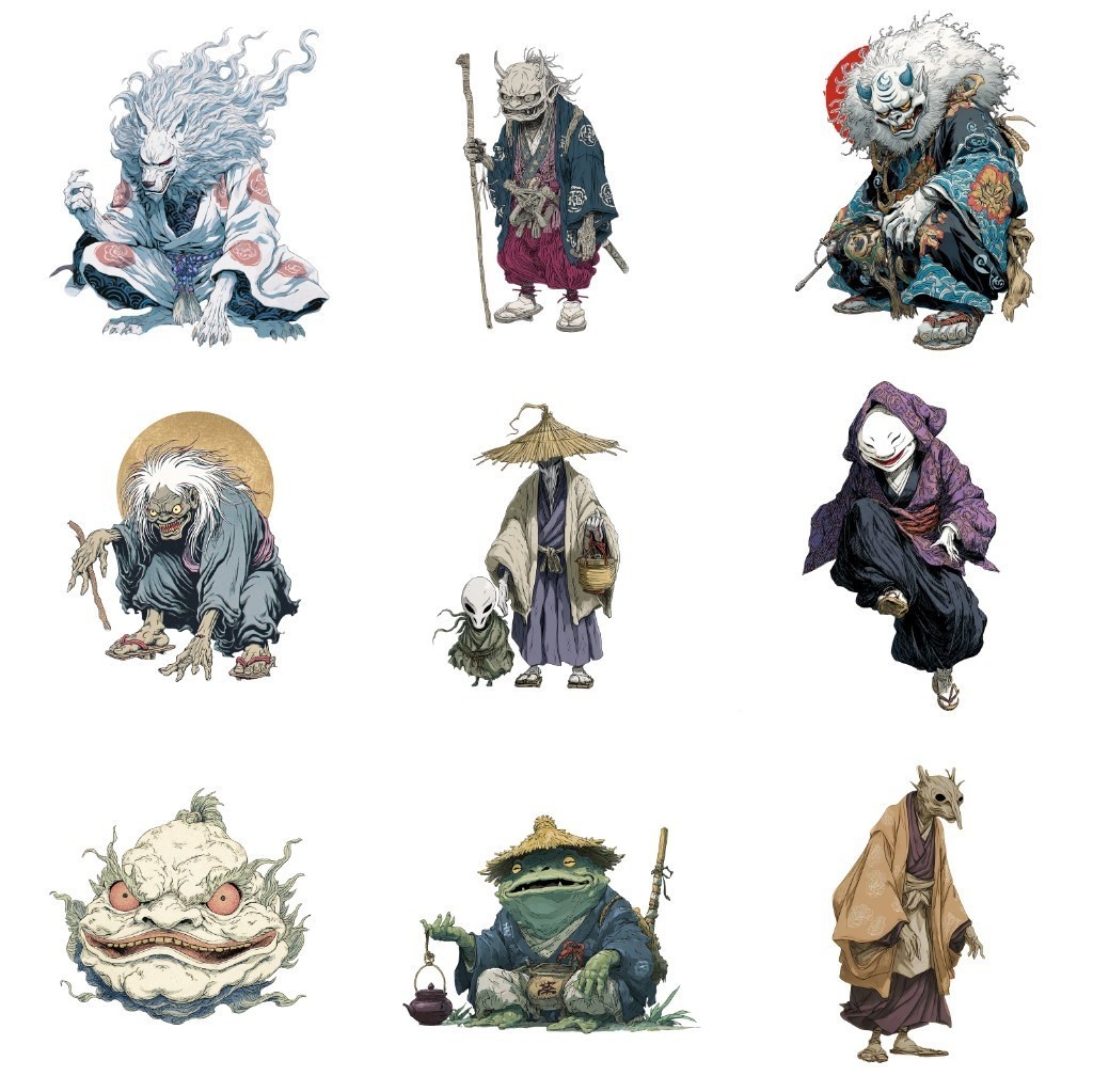 【透過素材】妖怪100枚