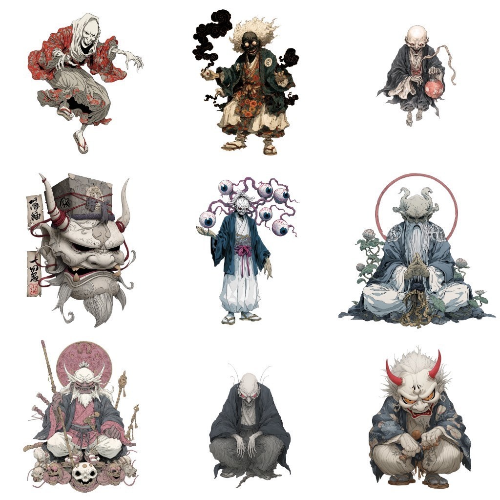 【透過素材】妖怪100枚