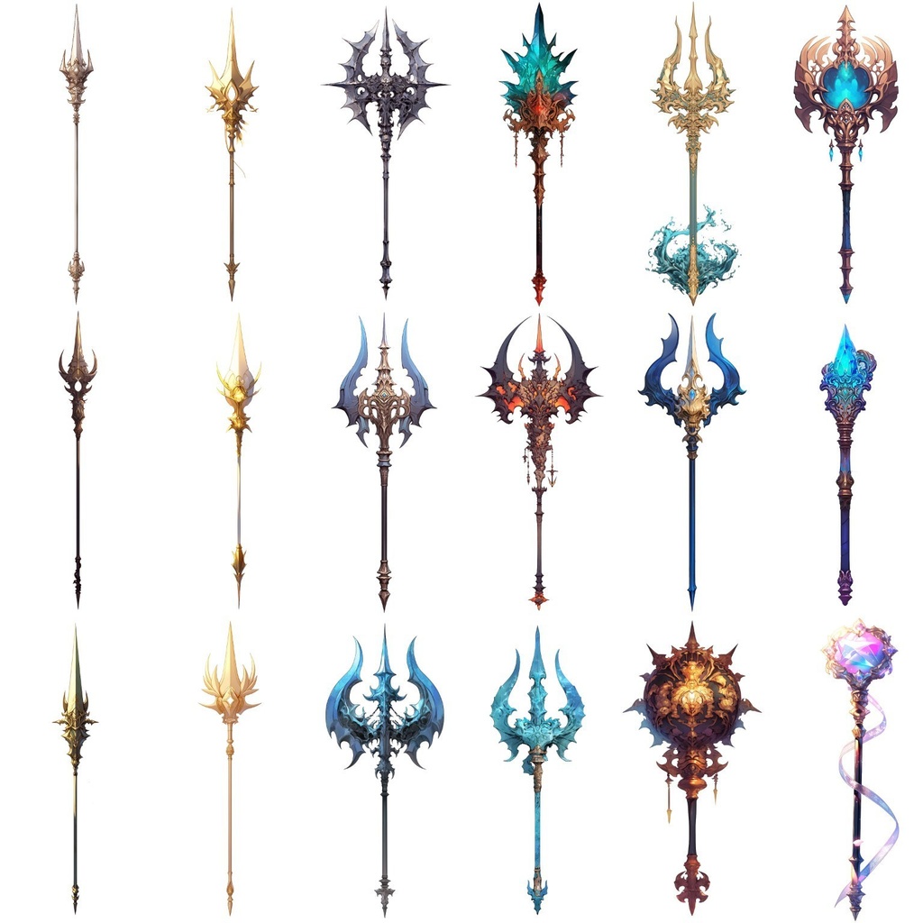 【透過素材】ファンタジー武器・盾370枚