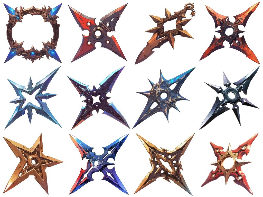 【透過素材】ファンタジー武器・盾370枚