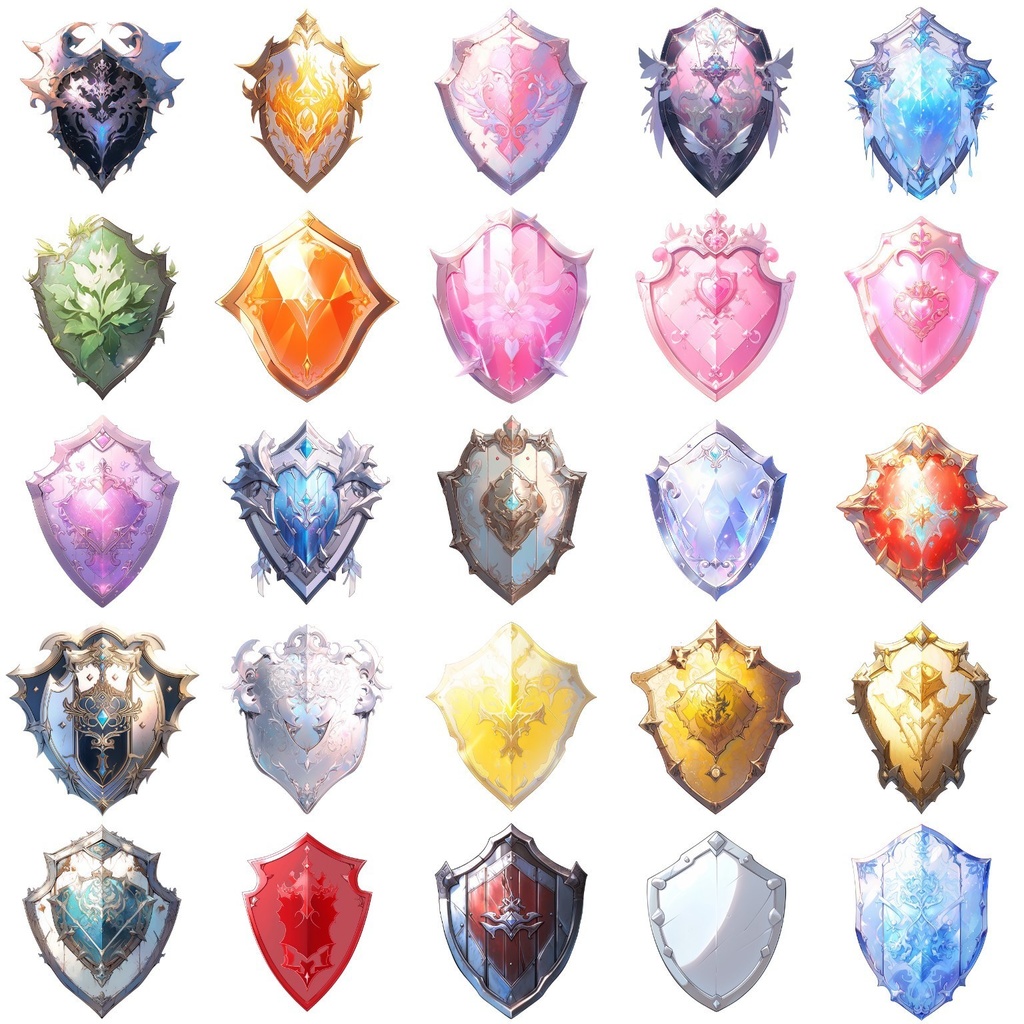 【透過素材】ファンタジー武器・盾370枚