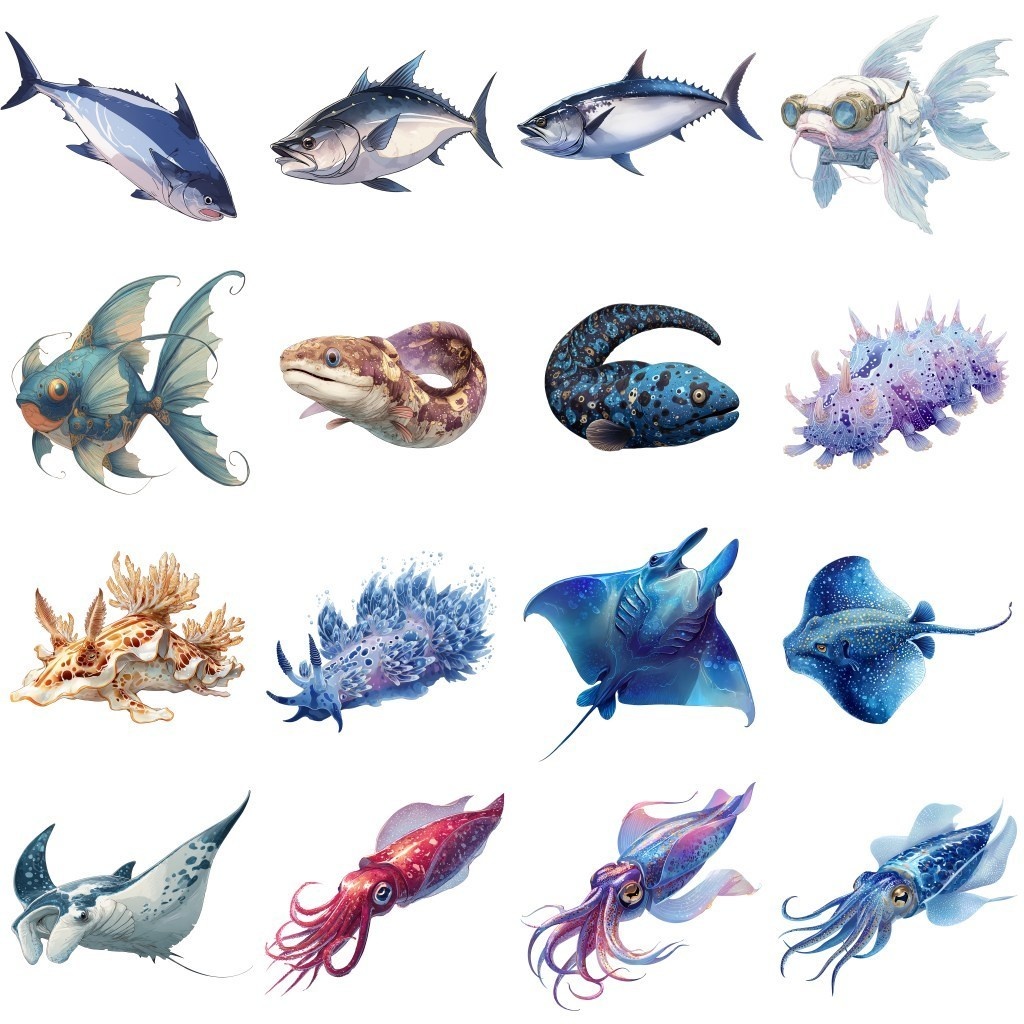 【透過素材】魚・水生生物 210枚