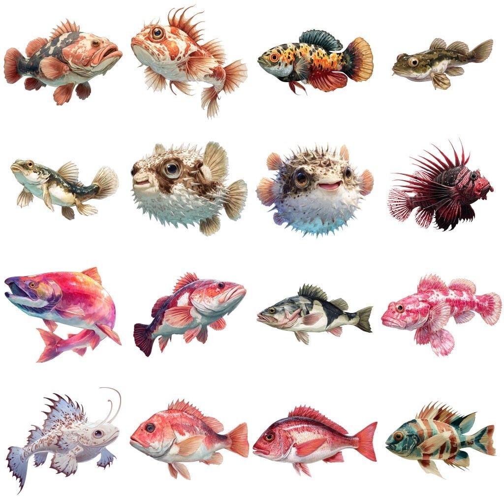 【透過素材】魚・水生生物 210枚