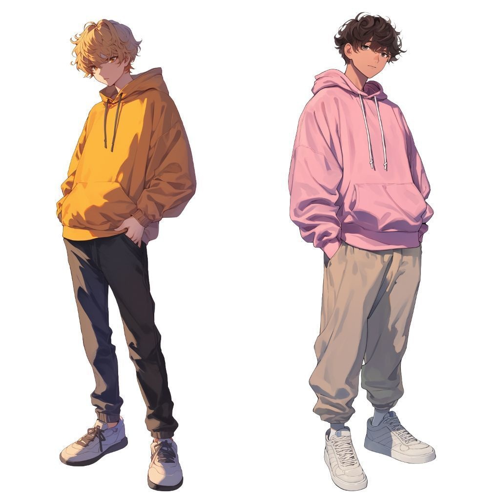 【透過素材】立ち絵・秋服/男性50枚