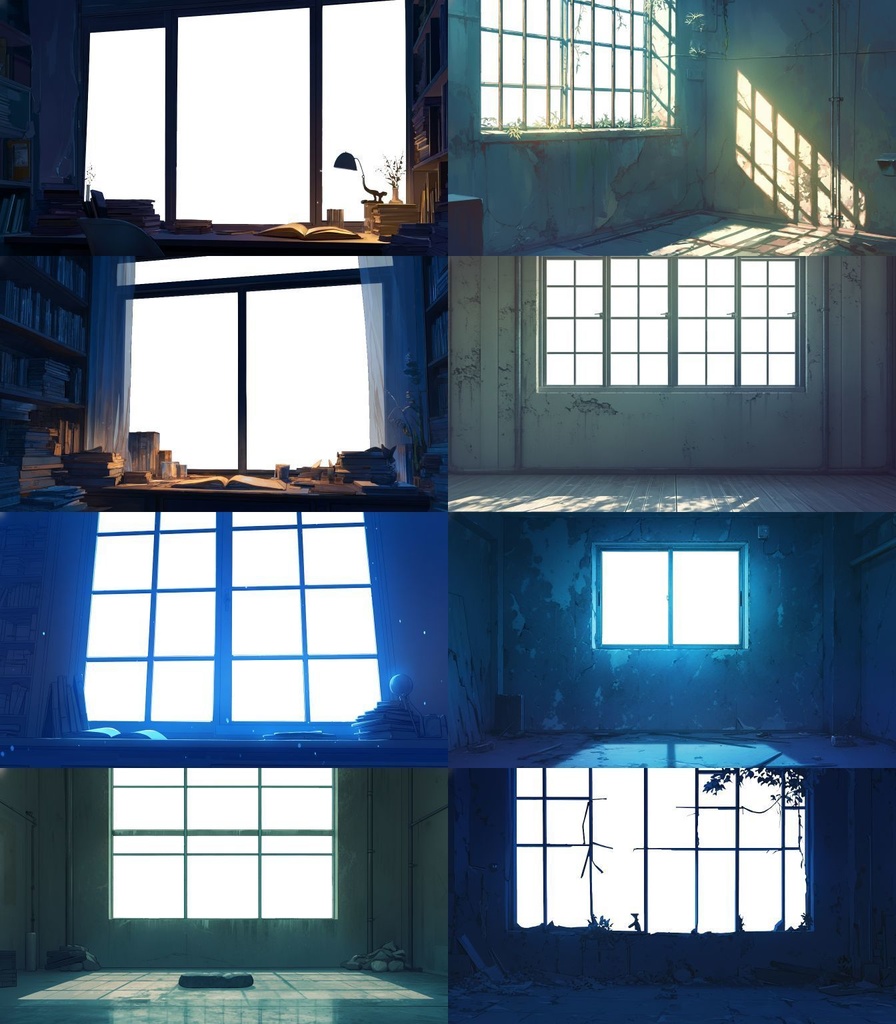 【透過素材】窓だけ透過50枚(部屋、学校、宇宙船、電車内、カフェ)