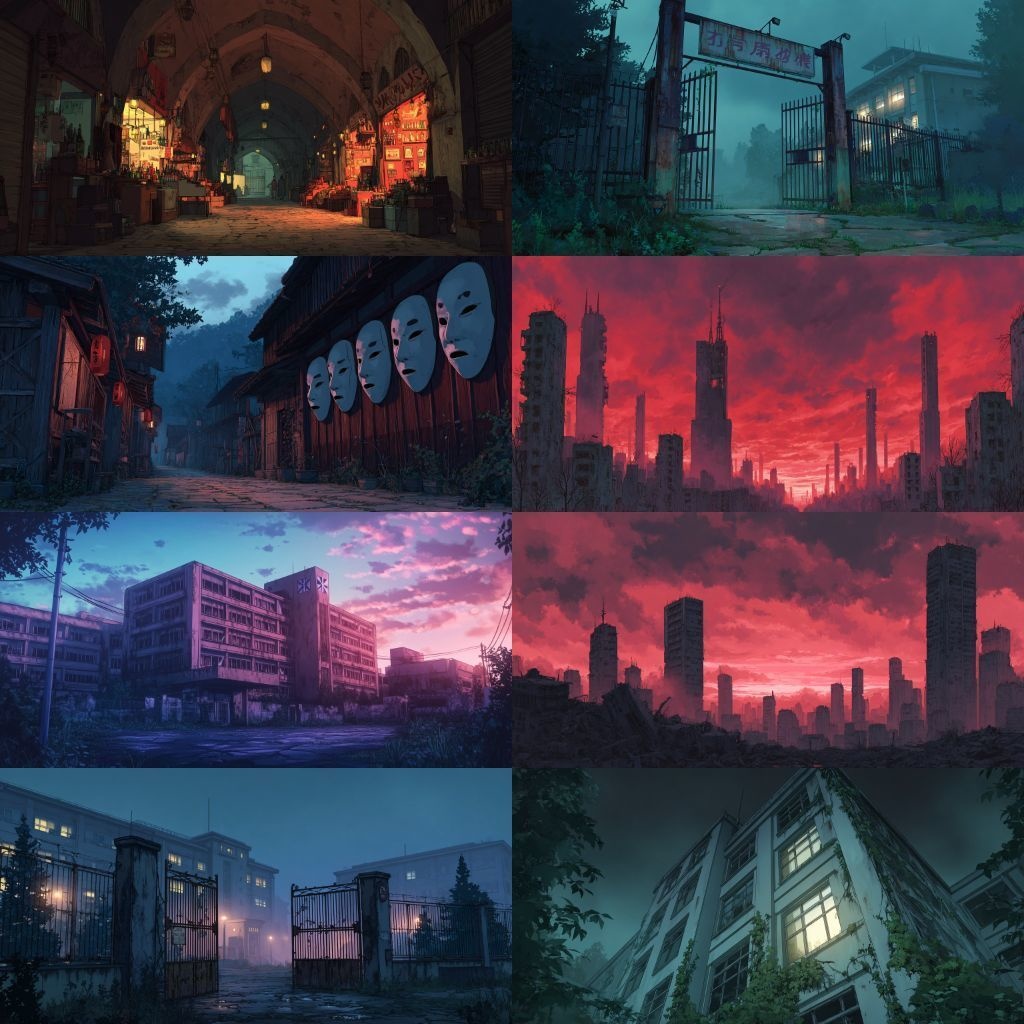 【背景素材】不穏な風景260枚(病院,路地裏,儀式,ホラー系)