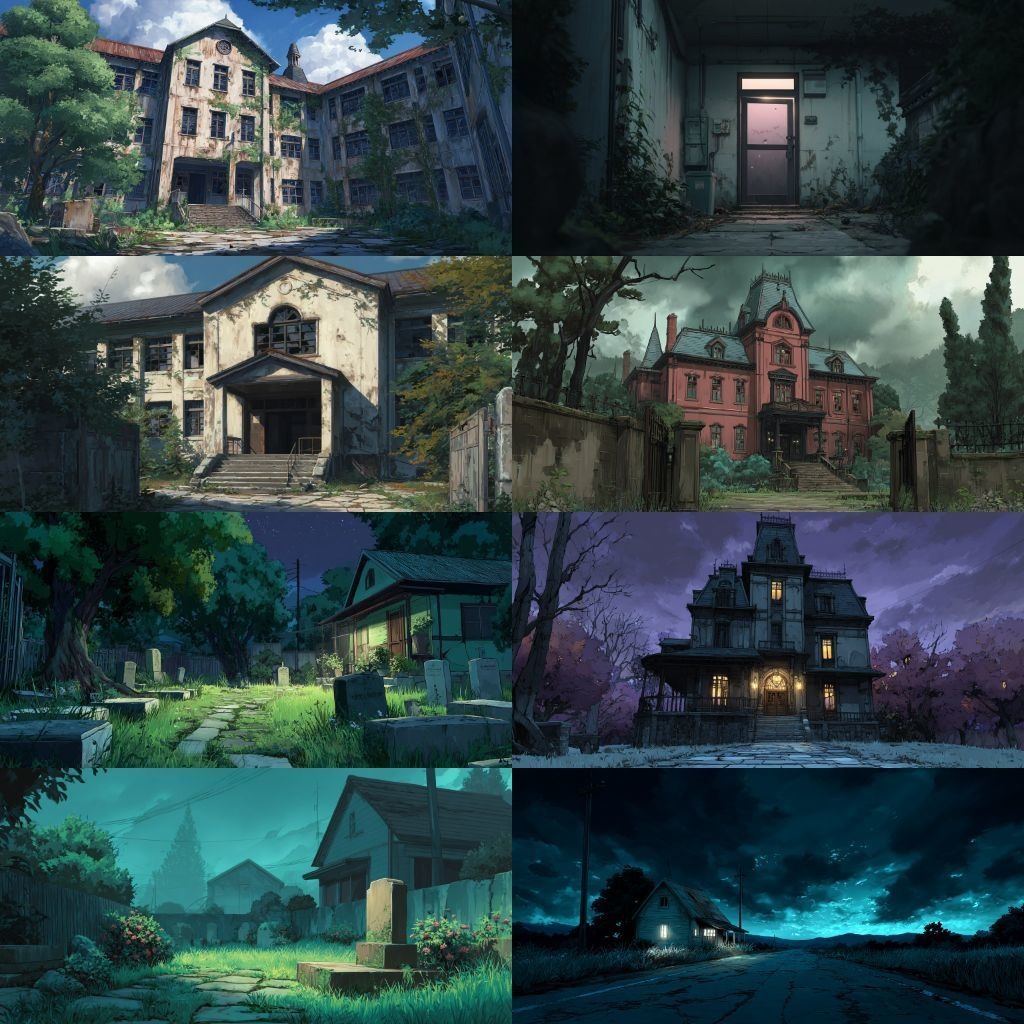 【背景素材】不穏な風景260枚(病院,路地裏,儀式,ホラー系)