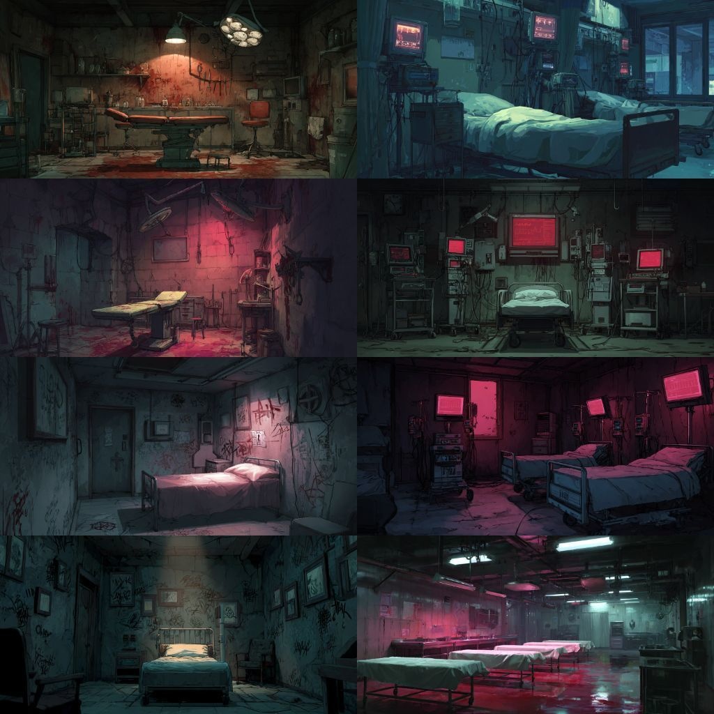 【背景素材】不穏な風景260枚(病院,路地裏,儀式,ホラー系)