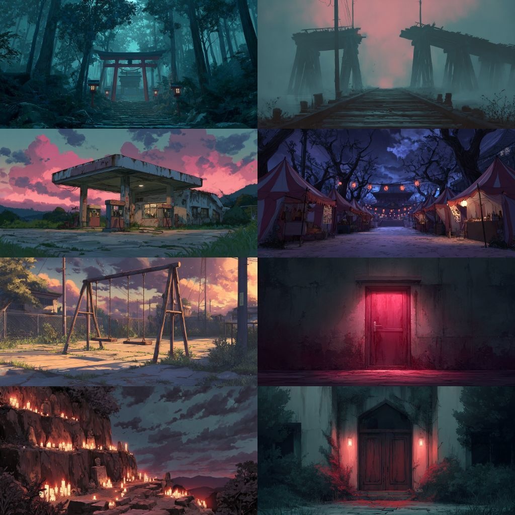 【背景素材】不穏な風景260枚(病院,路地裏,儀式,ホラー系)