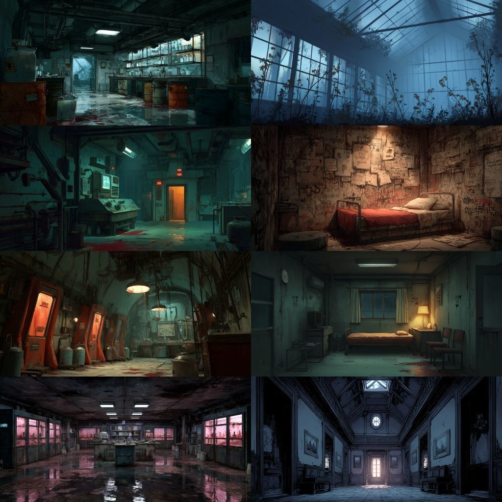 【背景素材】不穏な風景260枚(病院,路地裏,儀式,ホラー系)