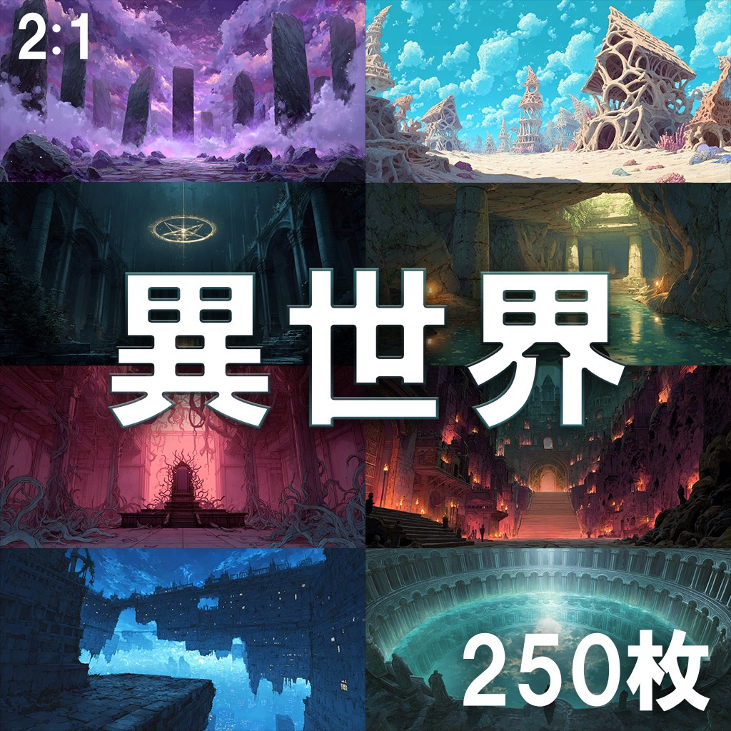 【背景素材】異世界250枚(ファンタジー,ダンジョン,儀式)