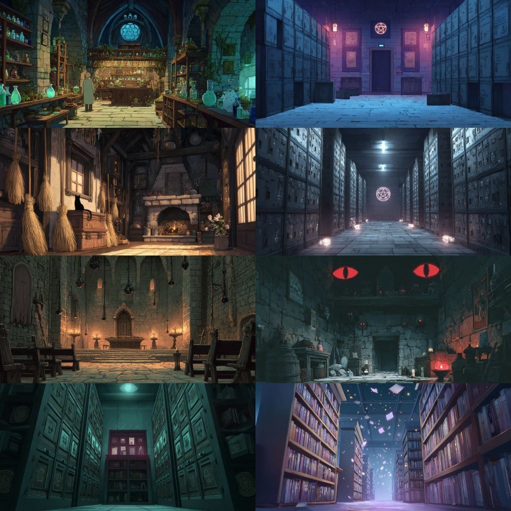 【背景素材】魔法学校250枚(教室,談話室,校長室,城,ショップ)