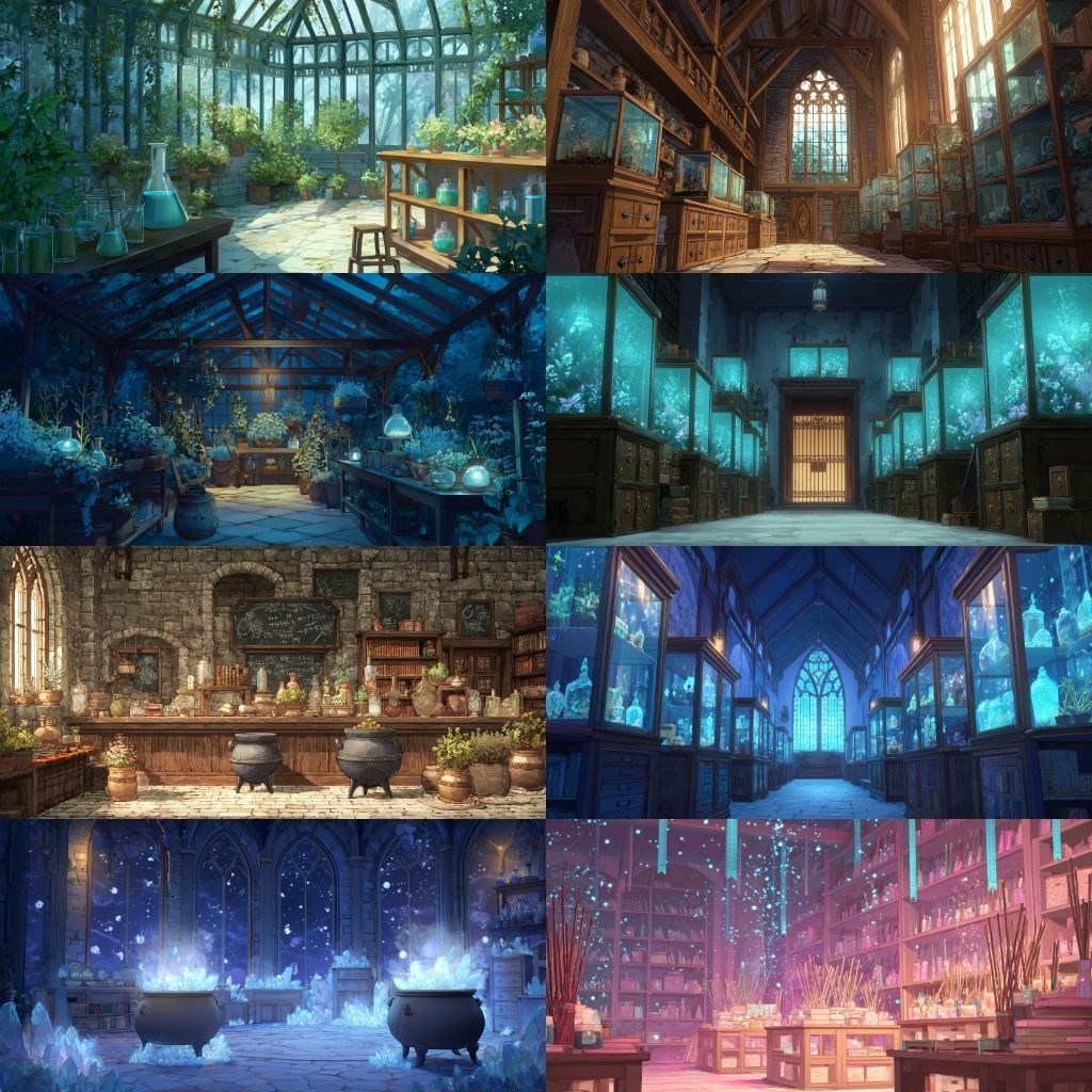 【背景素材】魔法学校250枚(教室,談話室,校長室,城,ショップ)