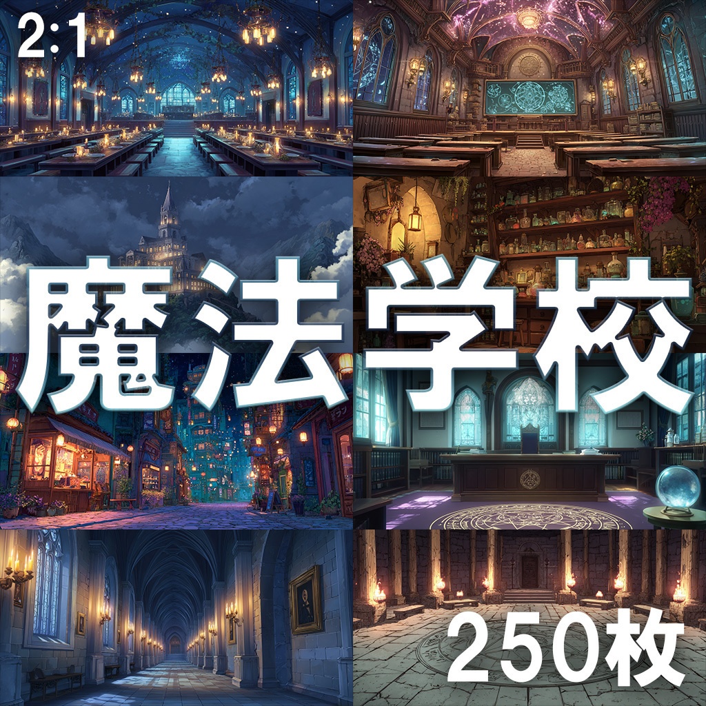 【背景素材】魔法学校250枚(教室,談話室,校長室,城,ショップ)