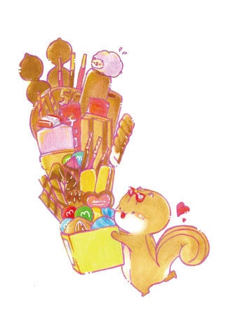 おかしなリスコシリーズ ポストカード