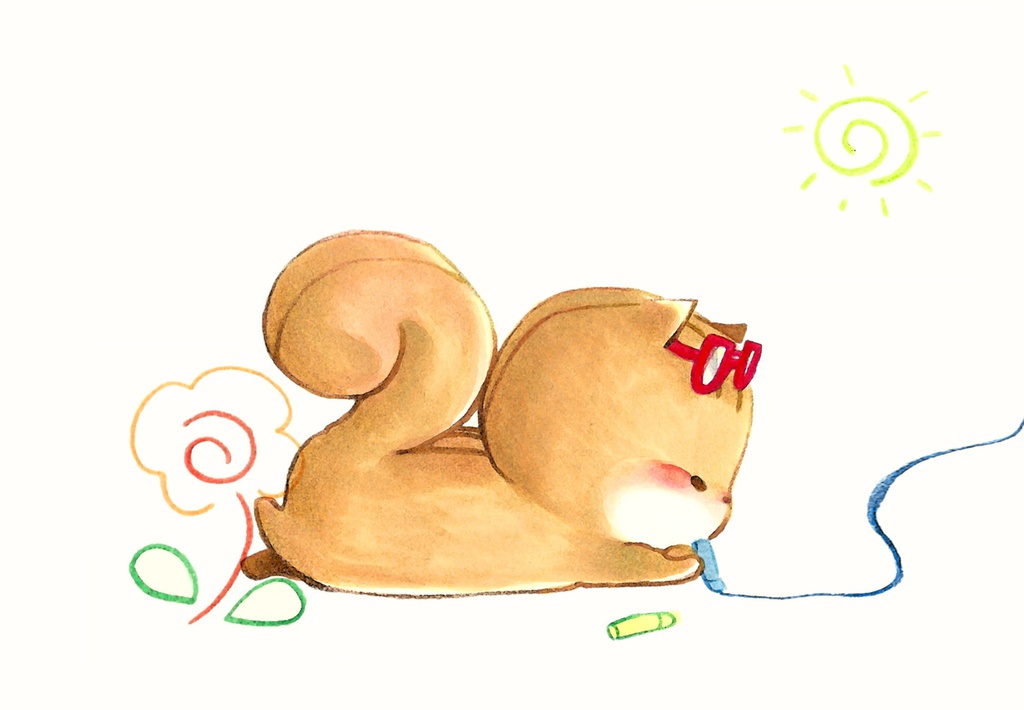 お絵描きリスコシリーズ (ポストカード)