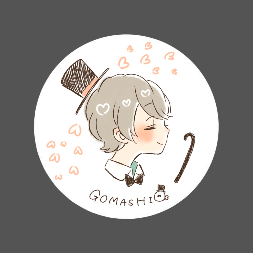 32mm缶バッチ〔ごましおくん〕