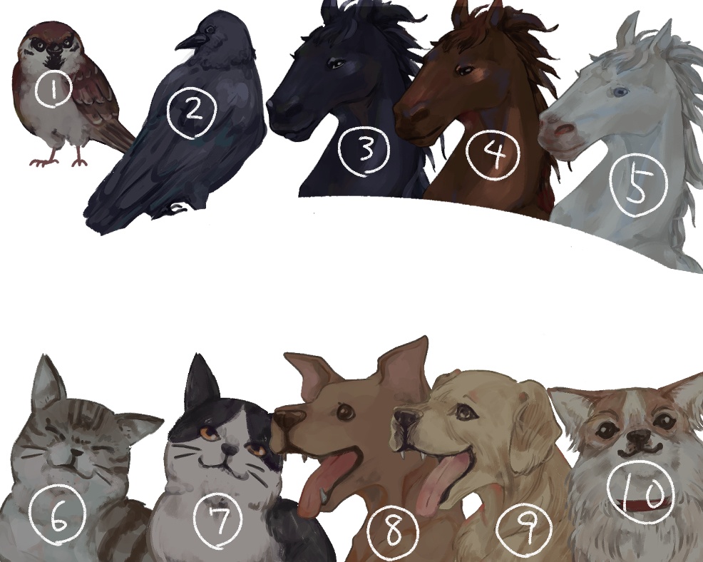 立ち絵につかえるフリー素材【どうぶつ編】