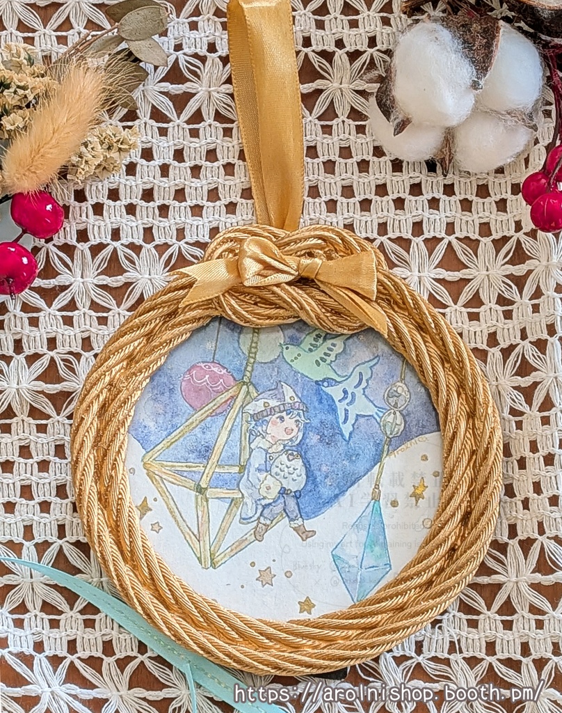 【匿名配送】丸い原画「そらのうた」