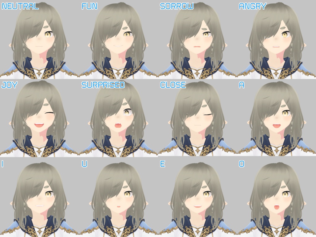 【無料】VRoidプリセットチャレンジ2023 サンプルデータ【.VRoid】