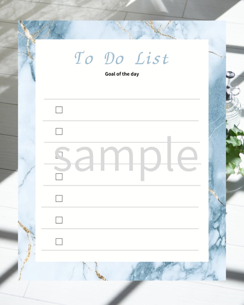 【デジタル素材】大人可愛い To Do List 3種セット / 大理石・ニュアンスカラー
