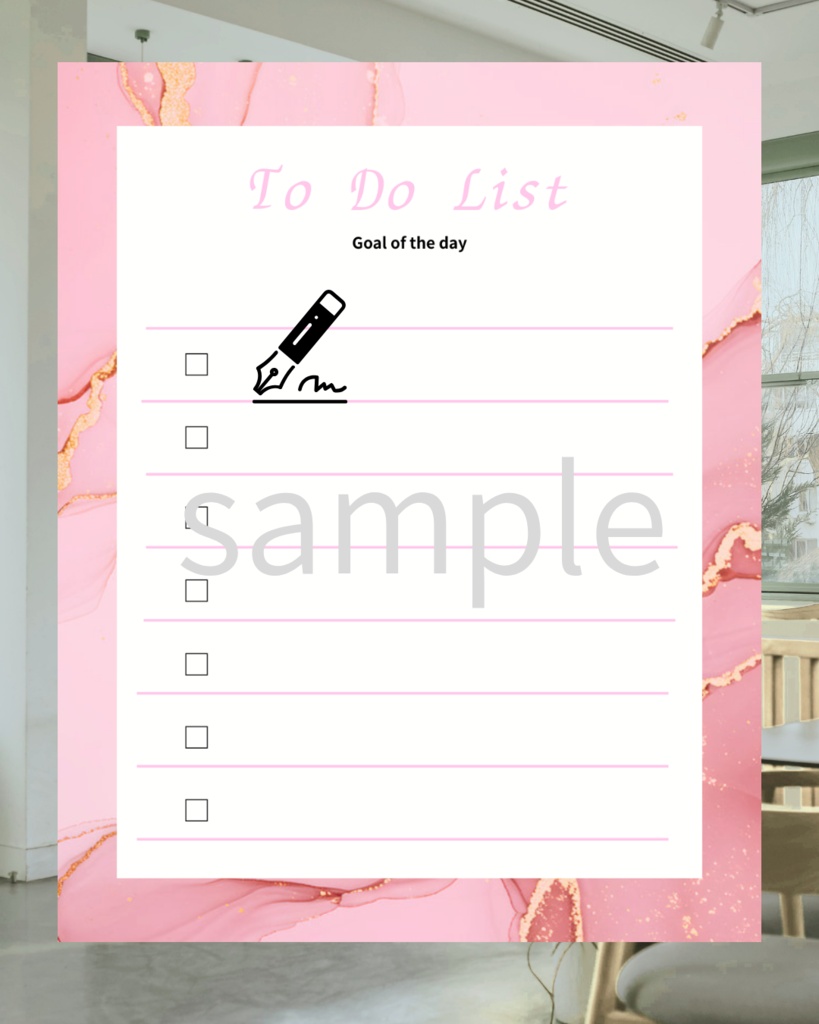 【デジタル素材】大人可愛い To Do List 3種セット / 大理石・ニュアンスカラー
