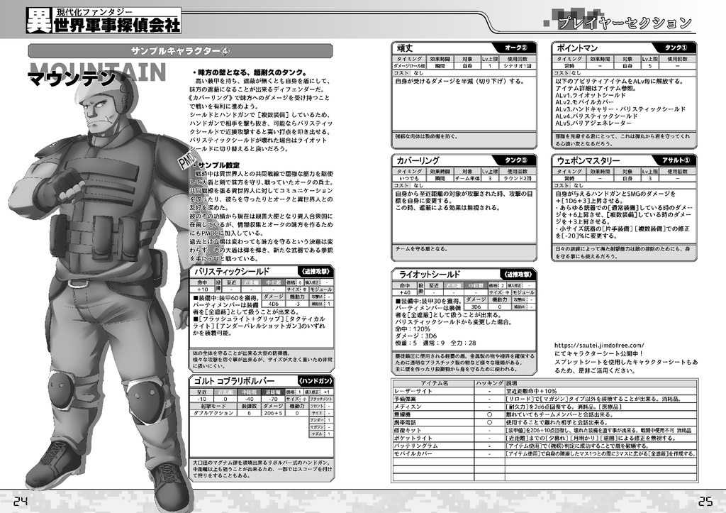 【電子書籍】現代化ファンタジーTRPG 異世界軍事探偵会社 ルールブック