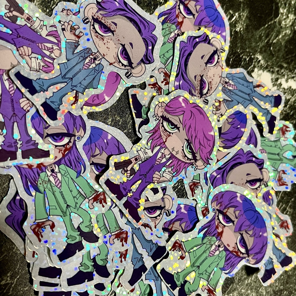 灰春高耐久ホロステッカーセット