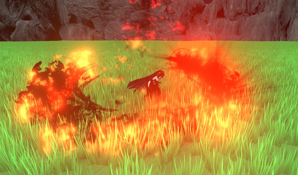 【Unity/VRChat】Dark Inaba Tsukuyo ( Effects+Avatar Animation (SDK3.0)+OnRelease ))