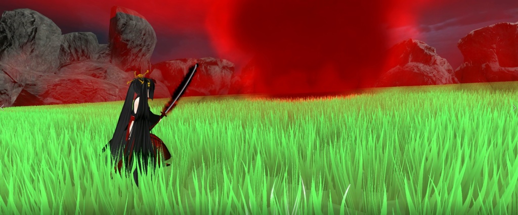 【Unity/VRChat】Dark Inaba Tsukuyo ( Effects+Avatar Animation (SDK3.0)+OnRelease ))