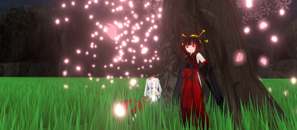 【Unity/VRChat】Dark Inaba Tsukuyo ( Effects+Avatar Animation (SDK3.0)+OnRelease ))