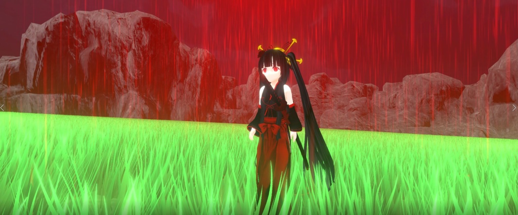 【Unity/VRChat】Dark Inaba Tsukuyo ( Effects+Avatar Animation (SDK3.0)+OnRelease ))