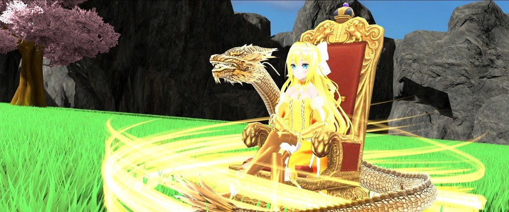 【Unity/VRChat】Divine Dragon Throne ( Effects + Throne Meshes )
