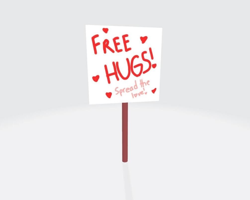 Free Hugs Sign - Spread the Love!