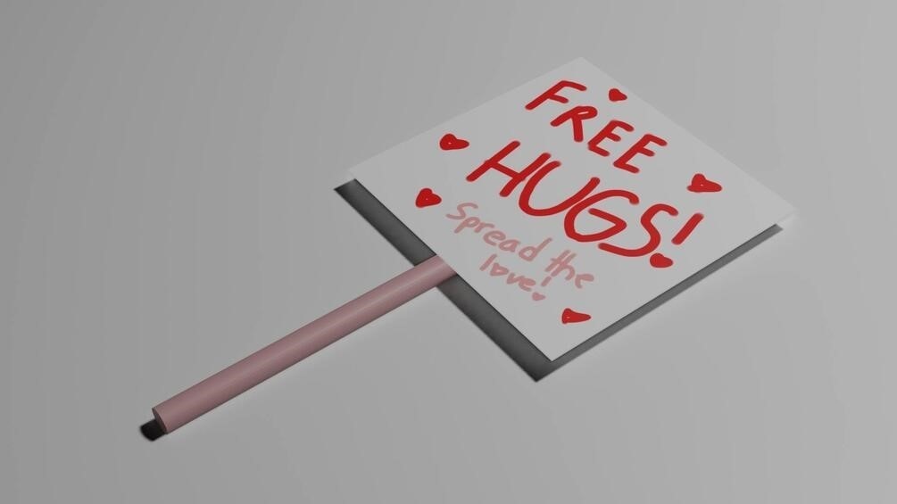 Free Hugs Sign - Spread the Love!