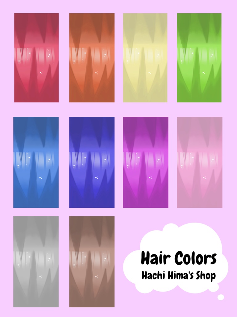 [ Vroid ] Free hair textures 髪の色