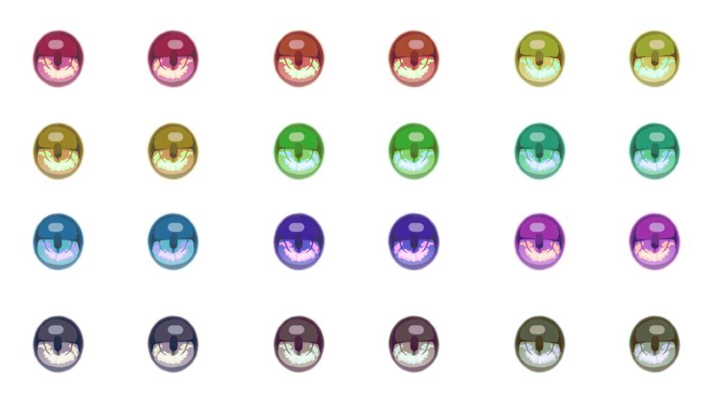 [ Vroid ] Gem Eye Textures with highlight