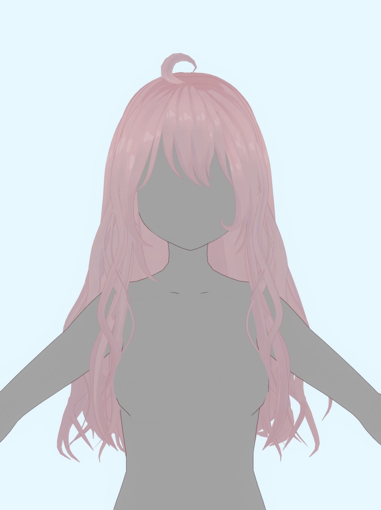 【VRoid 】♥ Wavy Hair ♥ 巻き毛 【 Includes 3 colors 】EARS NOT INCLUDED