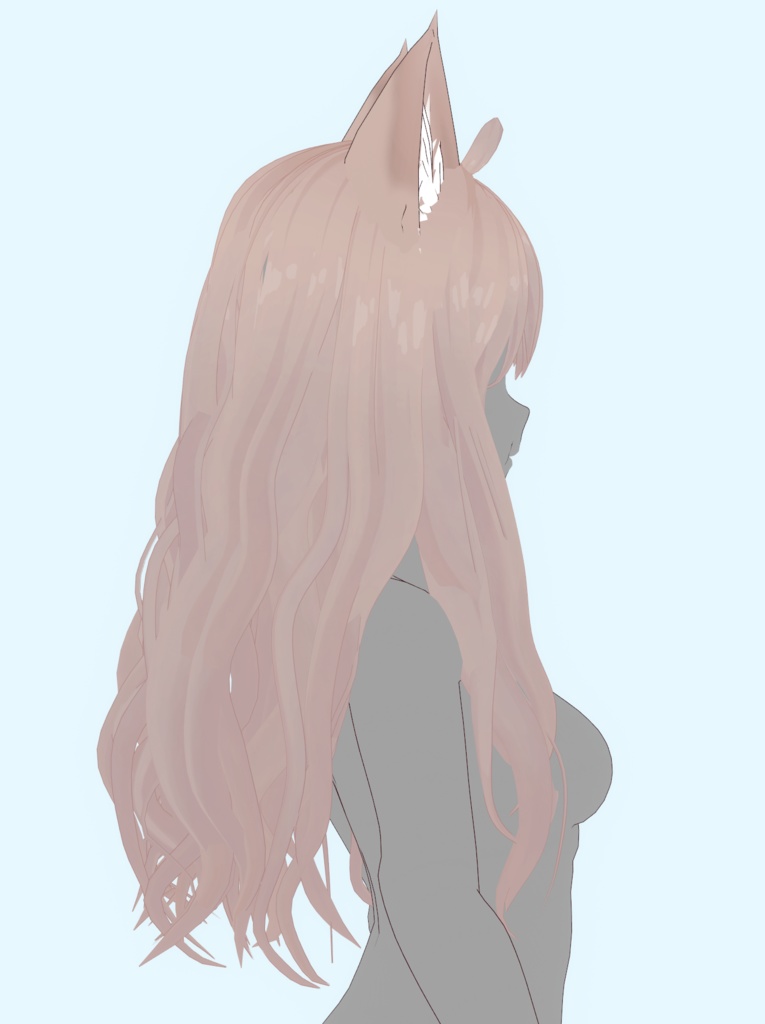【VRoid 】♥ Wavy Hair ♥ 巻き毛 【 Includes 3 colors 】EARS NOT INCLUDED