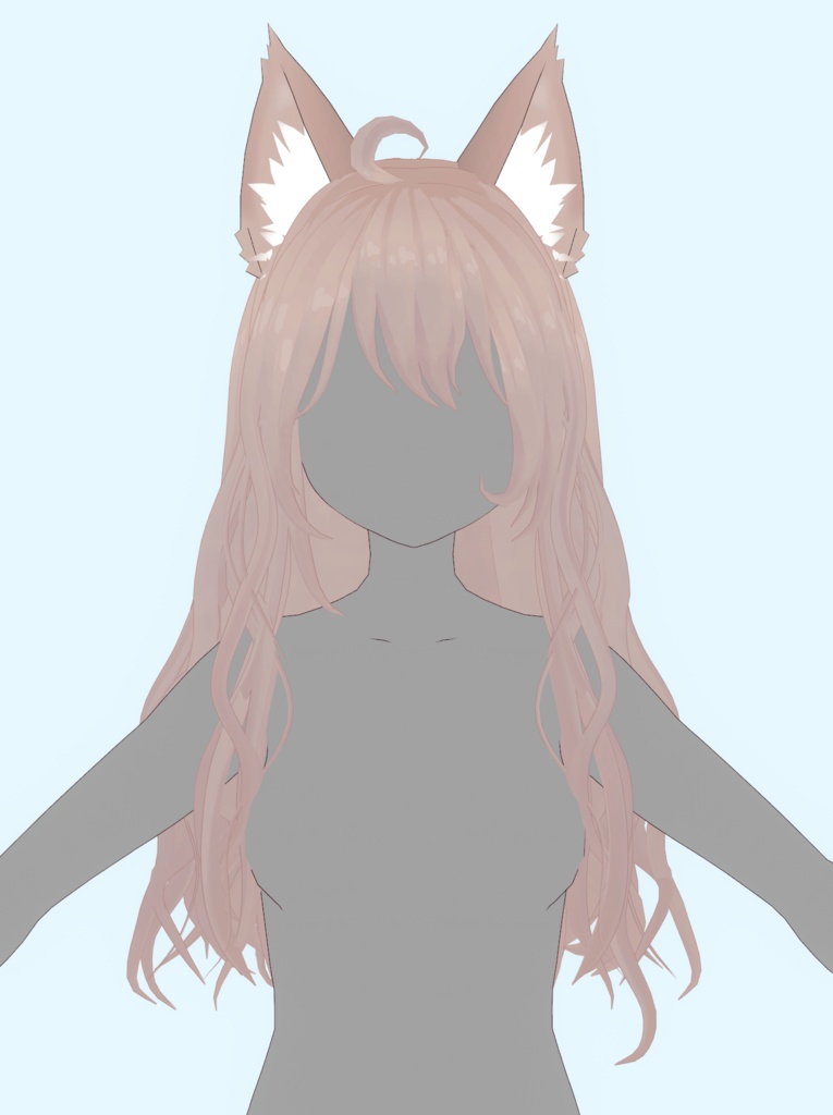 【VRoid 】♥ Wavy Hair ♥ 巻き毛 【 Includes 3 colors 】EARS NOT INCLUDED