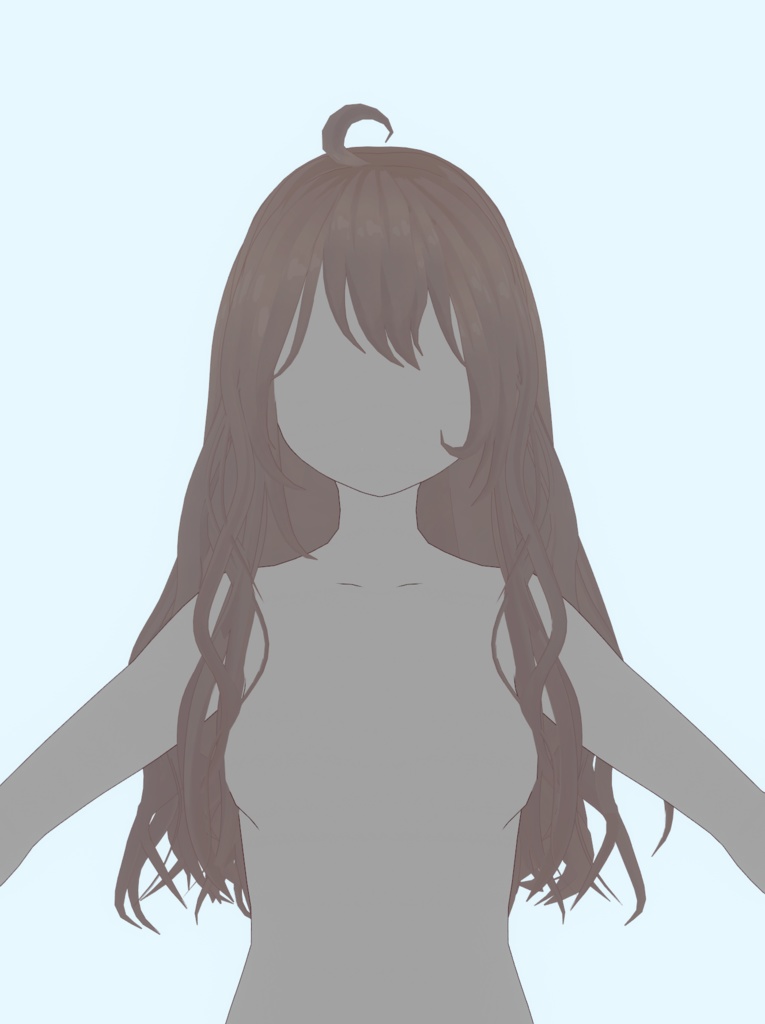 【VRoid 】♥ Wavy Hair ♥ 巻き毛 【 Includes 3 colors 】EARS NOT INCLUDED