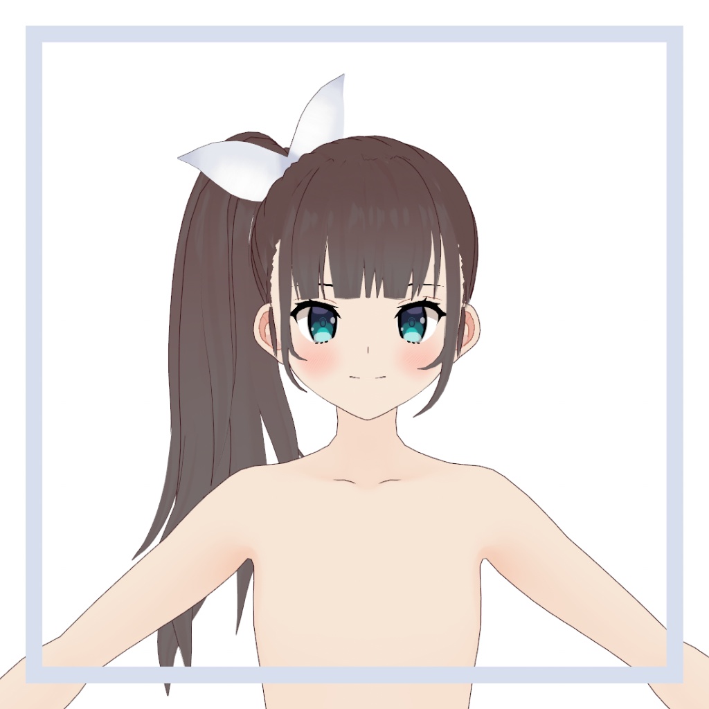 【VRoid 】♥ Side ponytail with bow ♥  ポニーテール 